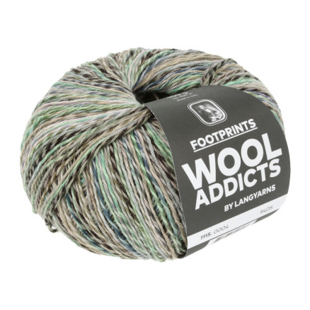 Lang Yarns Footprints Garn 04 Turkis Brun Blå
