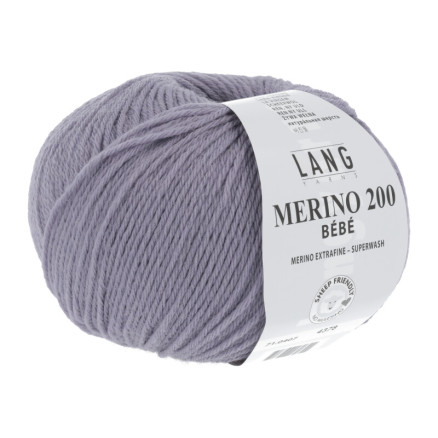 Lang Yarns Merino 200 Bebe Garn 407 Lilla