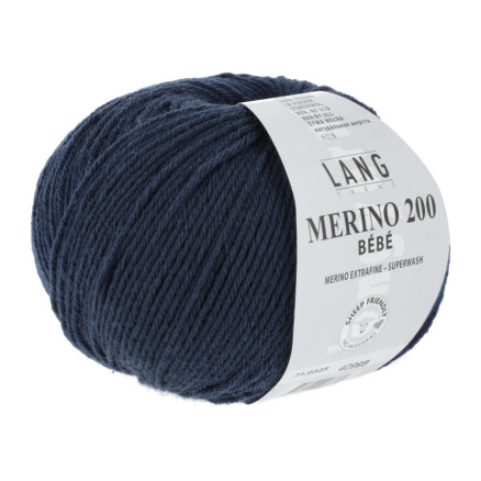 Lang Yarns Merino 200 Bebe Garn 325 Marine