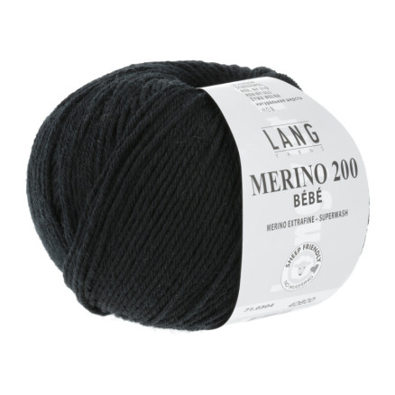 Lang Yarns Merino 200 Bebe Garn 304 Sort