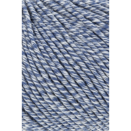 Lang Yarns Merino 120 Garn 153 Marine Hvid Mouliné
