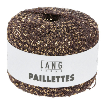 Lang Yarns Paillettes Garn 68 Brun Guld
