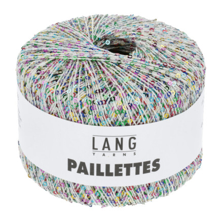 Lang Yarns Paillettes Garn 101 Hvid