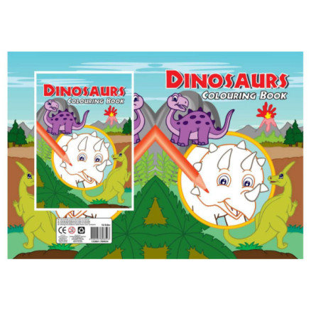 Malebog A4 Dinosaurs Colouring 16 Sider