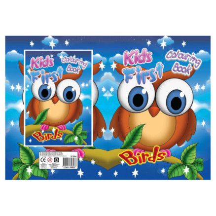 Malebog A4 Kids First Birds 16 Sider