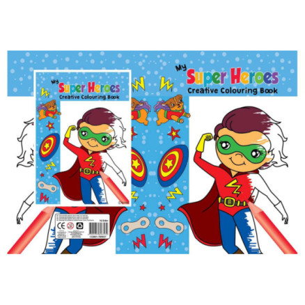 Malebog A4 Super Heroes 16 Sider