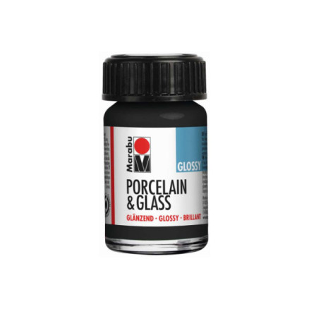 Porcelain   Glass Glossy 15ml  Black  073