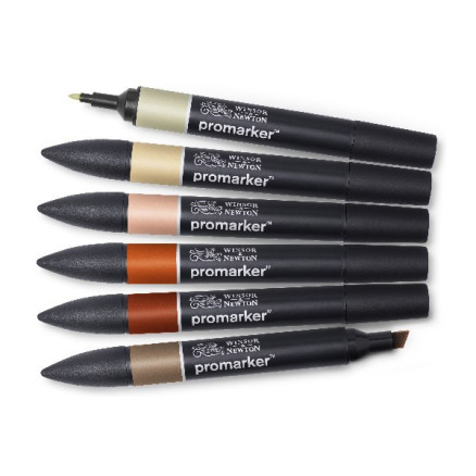 Promarker Set  Earth Tones 6pcs