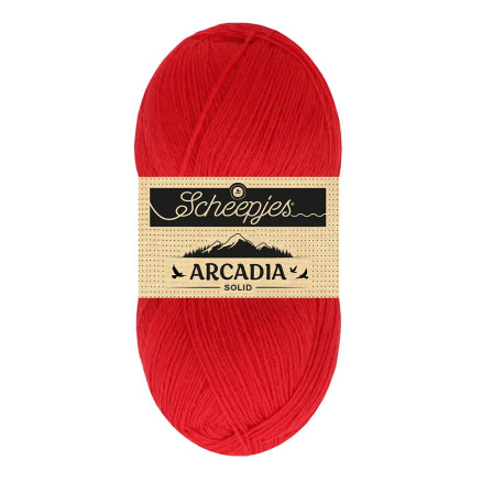 Scheepjes Arcadia Solid Garn 808 Rød Strand