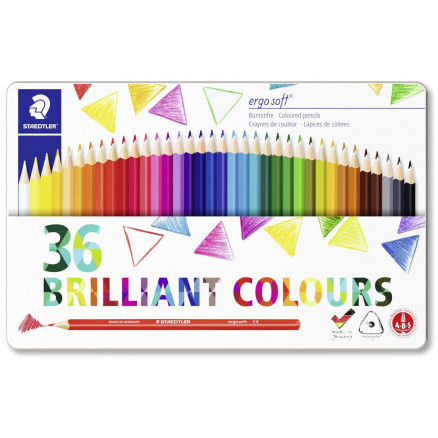 Staedtler Ergosoft Farveblyanter Ass  Farver 36 Stk