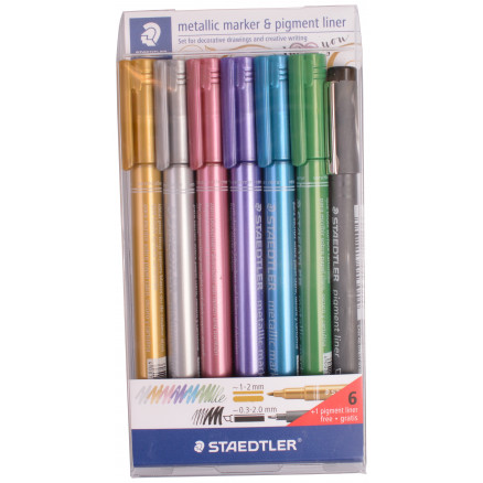 Staedtler Marker Tuscher Tusser Ass  Metallic Farver  -2mm   Stk
