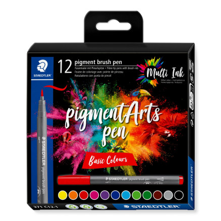 Staedtler Pigment Arts Brush Pen Basic 12 Stk