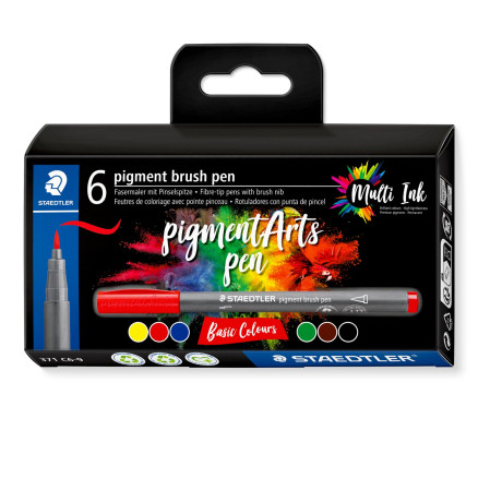 Staedtler Pigment Arts Brush Pen Basic   Stk