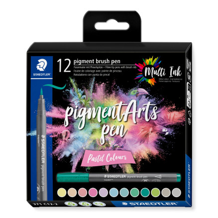 Staedtler Pigment Arts Brush Pen Pastel 12 Stk
