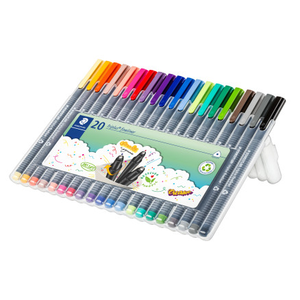 Staedtler Triplus Fineliner Tuscher Tusser Ass  Farver   3mm 20 Stk