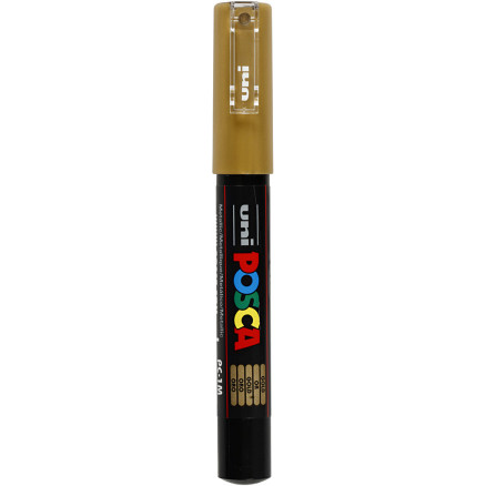 Uni Posca Tusch Tus Ekstra Fin Guld   7mm