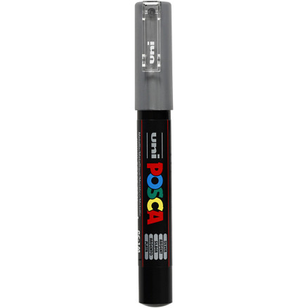 Uni Posca Tusch Tus Ekstra Fin Sølv   7mm