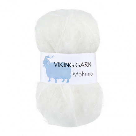 Viking Garn Mohrino 500 Hvid