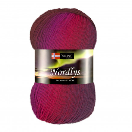 Viking Garn Nordlys 957 Multi Cerise  Lilla