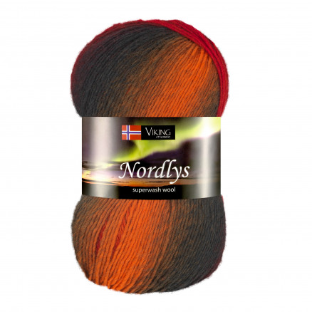 Viking Garn Nordlys 955 Multi Orange  Brun