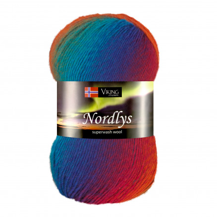 Viking Garn Nordlys 949 Multi Regnbue