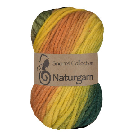 Viking Garn Snorre Collection Naturgarn 634 Multi Grøn  Gul
