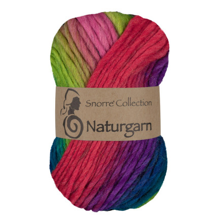 Viking Garn Snorre Collection Naturgarn 638 Multi Grøn  Rosa