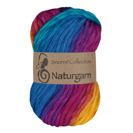 Viking Garn Snorre Collection Naturgarn 630 Multi Turkis  Gul