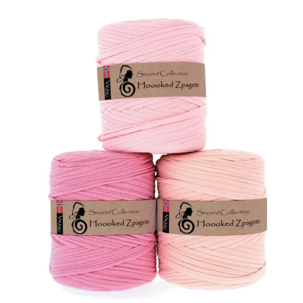 Viking Garn Snorre Hoooked Zpagetti 761 Lys Rosa