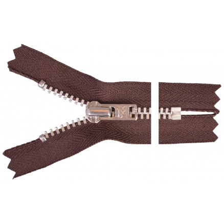 Ykk Lynlås Aluminium 6cm 4mm Brun