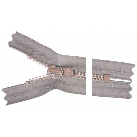 Ykk Lynlås Aluminium 20cm 4mm Grå