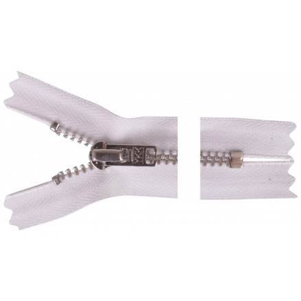 Ykk Lynlås Aluminium 15cm 4mm Hvid