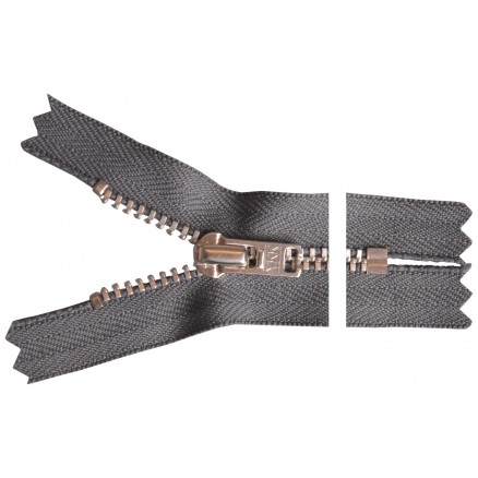Ykk Lynlås Aluminium 22cm 4mm Mørkegrå