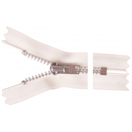 Ykk Lynlås Aluminium 18cm 4mm Natur