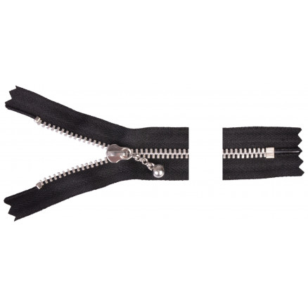 Ykk Lynlås Aluminium 15cm 4mm Sort
