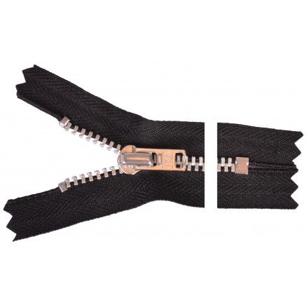 Ykk Lynlås Aluminium 6cm 4mm Sort
