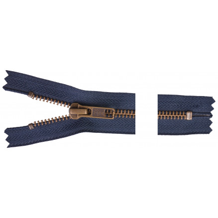 Ykk Lynlås Antik Messing 20cm 6mm Marine
