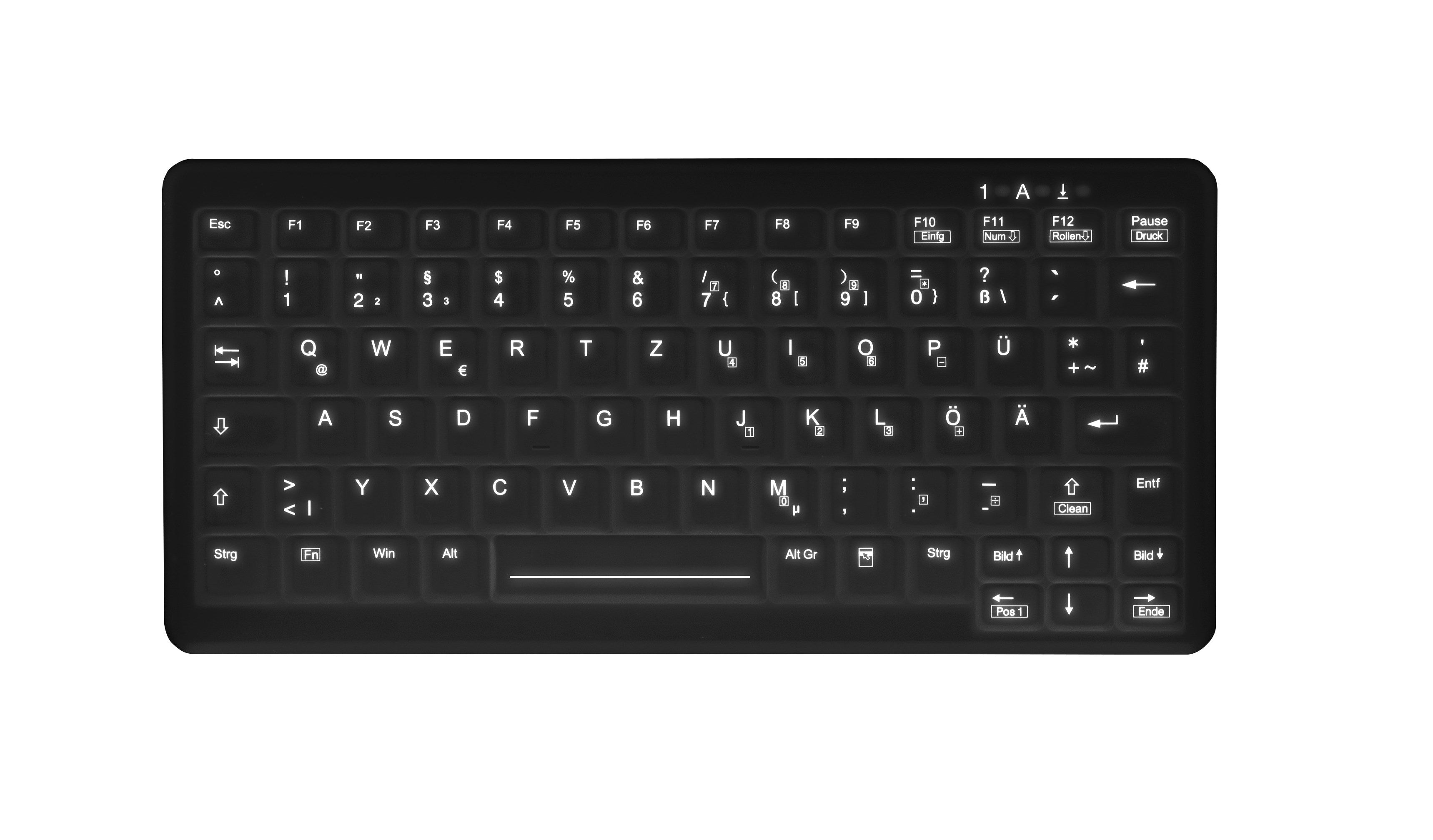 Active Key Classicclean Med Kb Rem Cov Backlit Mini   Black