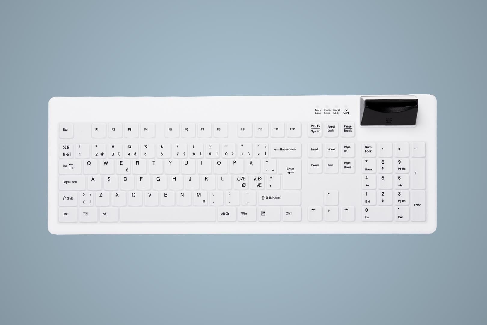Active Key Med Keyboard Smartcard Full-size   Black   White