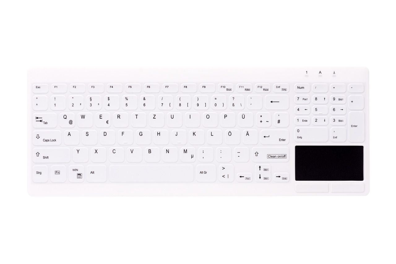 Active Key Quickclean Med Kb Ip68 Touchpad Comp   White