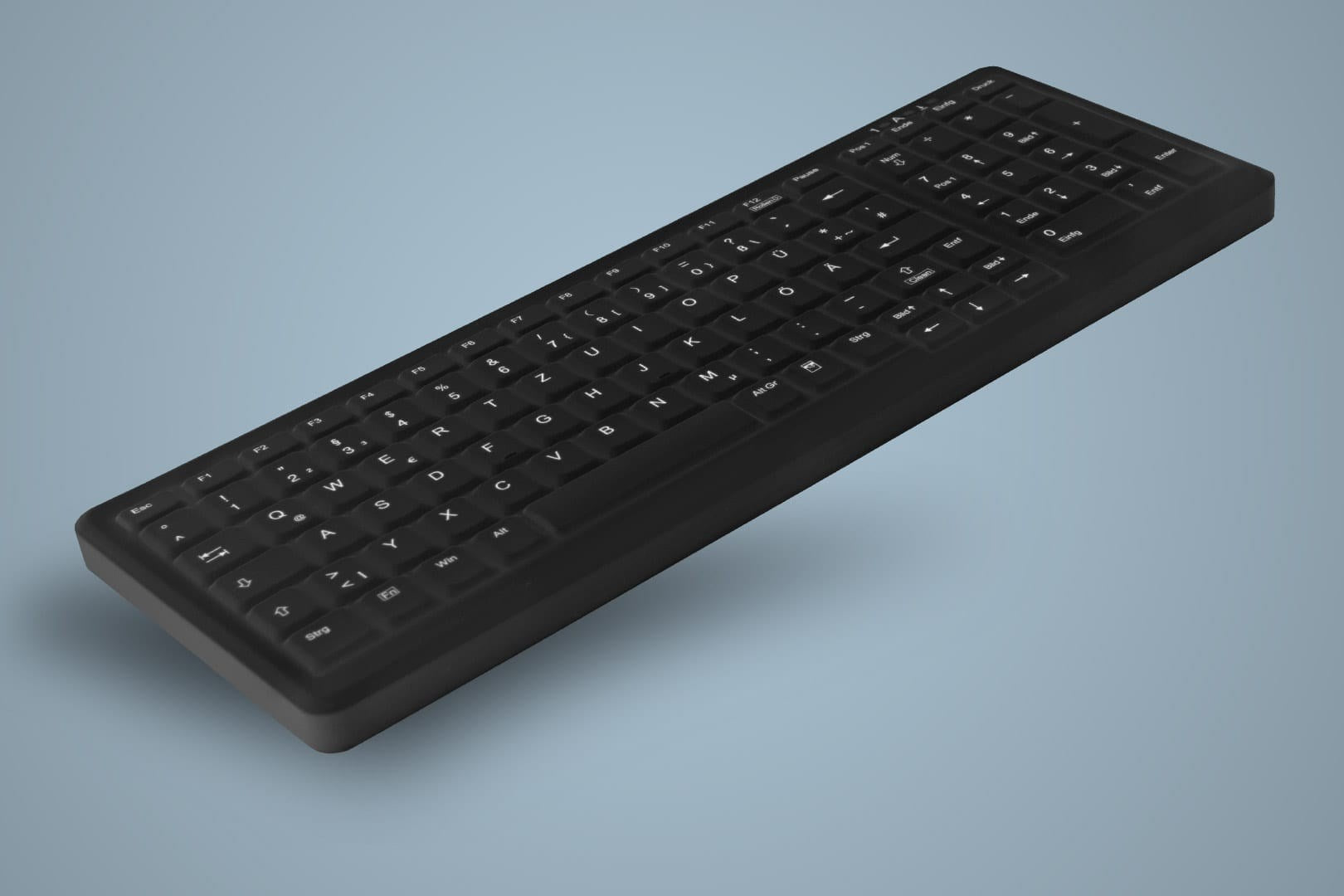 Active Key Quickclean Med Kb Rem Cov Backlit Comp   Black