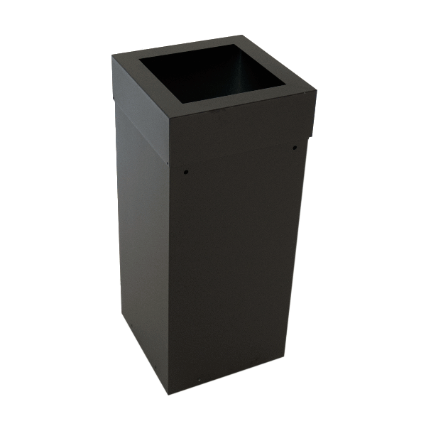 Affaldsbeholder Ivar 60l Sort Firkantet Hul