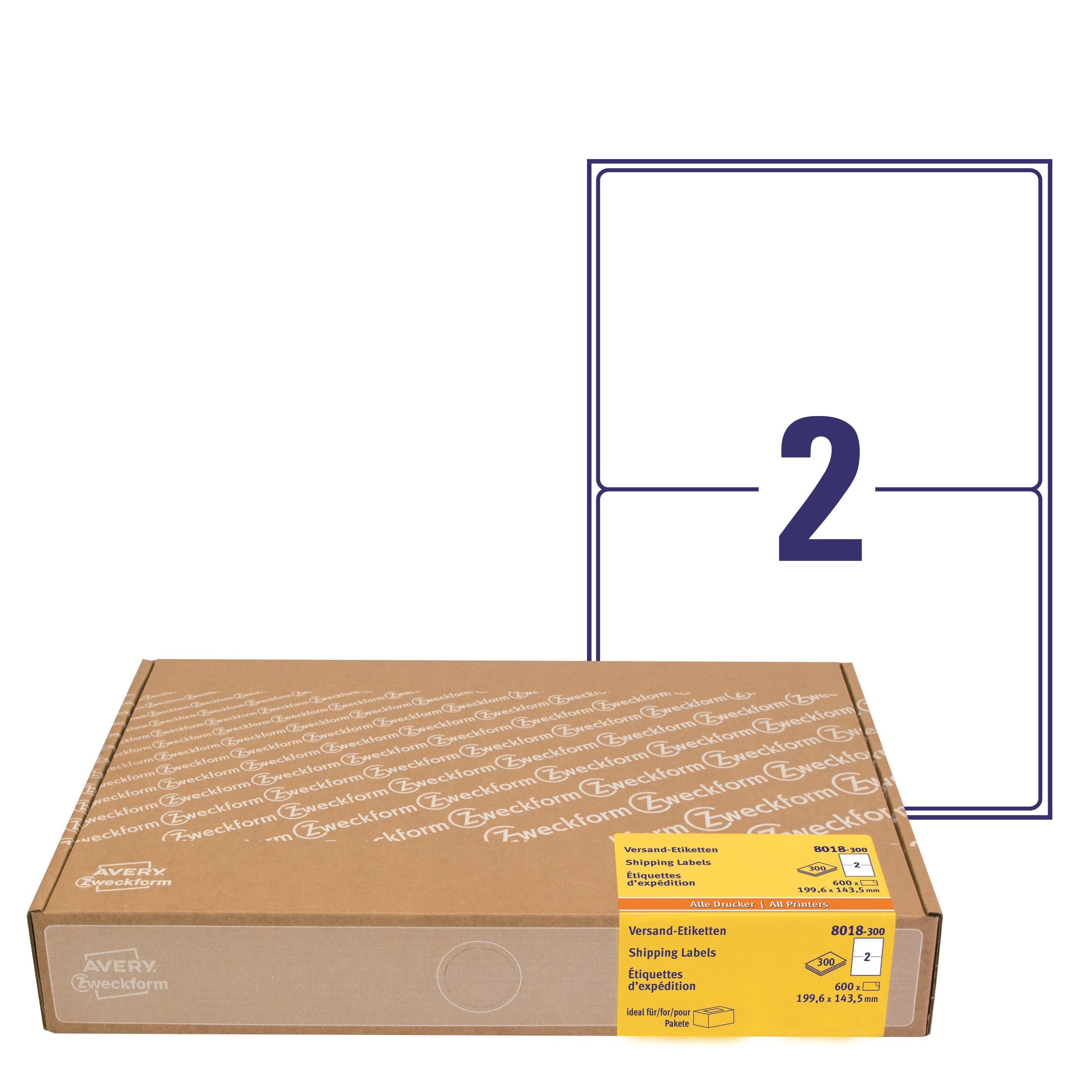 Avery Forsendelsesetiket 199 6x143 5mm  600