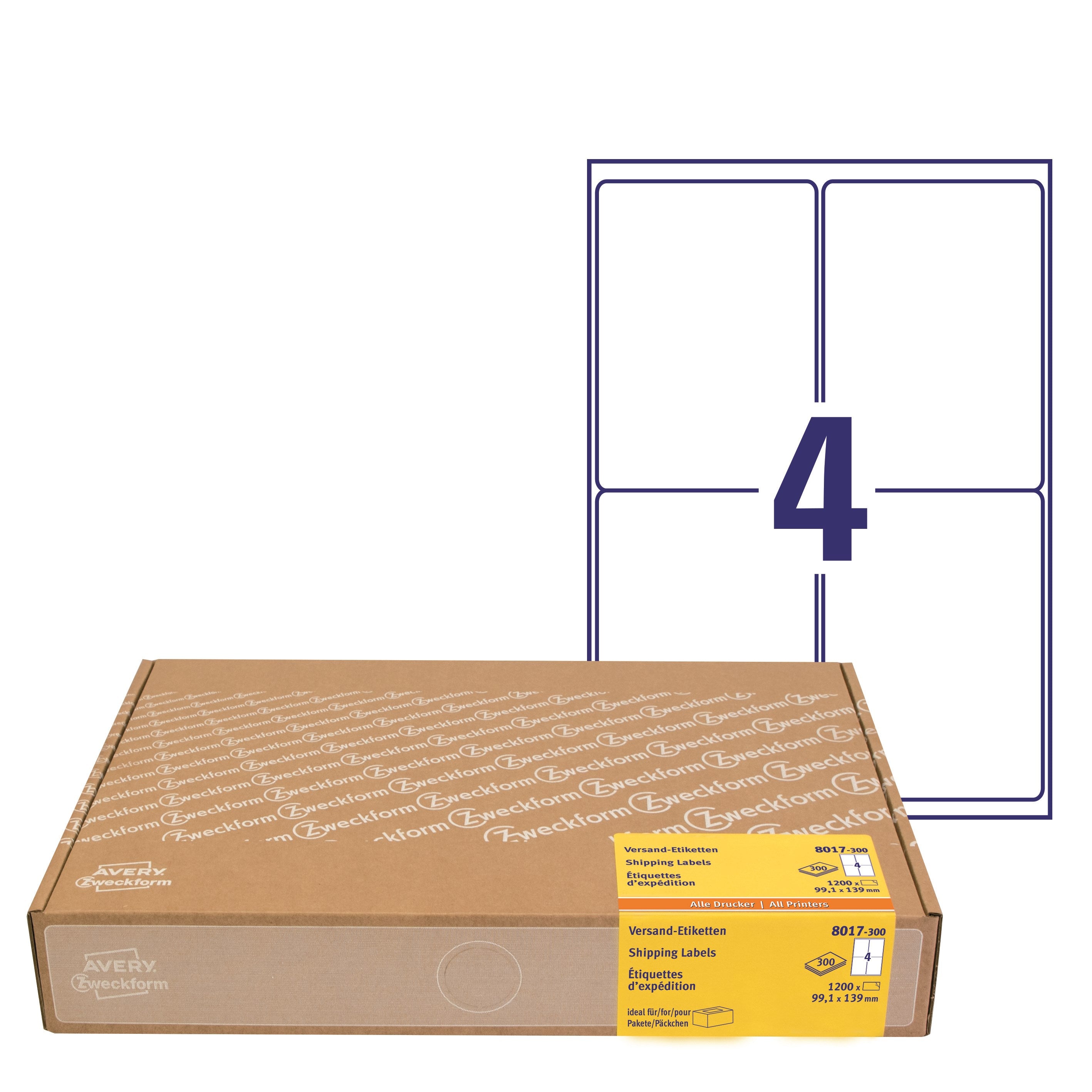 Avery Forsendelsesetiket 99 1x139mm  1200