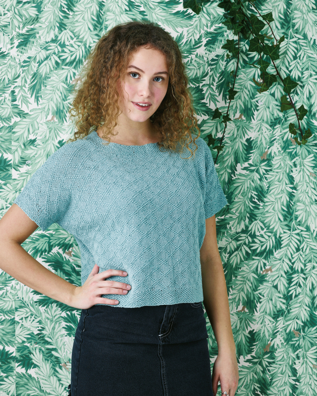 Bluse Med Diagonal-tern  Pdf 25kr