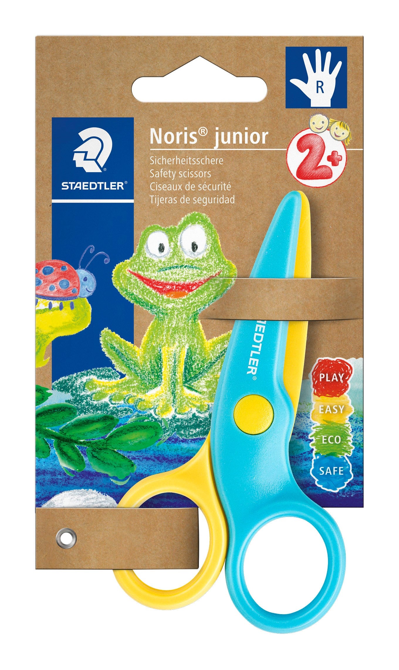 Børnesaks Noris Junior 10cm Lyseblå Gul