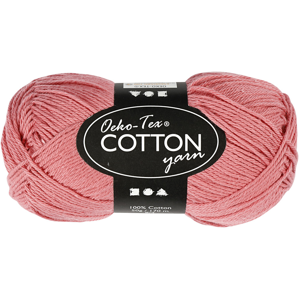 Bomuldsgarn      Mørk Rosa  50    Oeko-tex