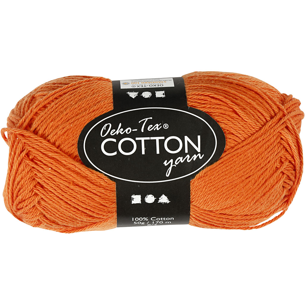 Bomuldsgarn      Orange  50    Oeko-tex