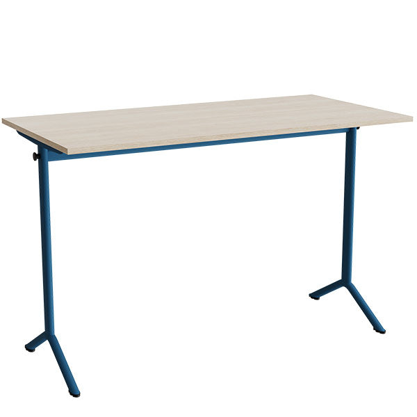 Bord Atlas 1130  1400x700mm  Eg Højtrykslaminat  Blåt Stel