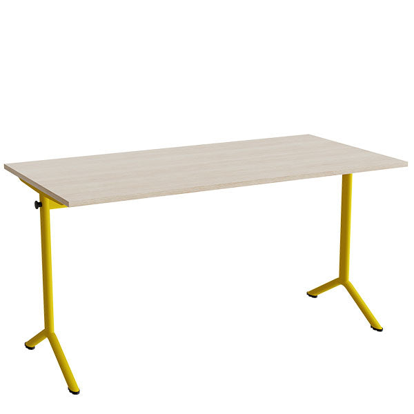 Bord Atlas 1130  1400x700mm  Eg Højtrykslaminat  Gult Stel